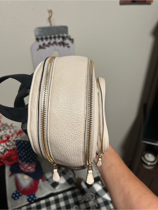Coach Cream Pebble Leather Court Mini Backpack with Gold Hardware 8”x9”x3.5” EUC main image 4